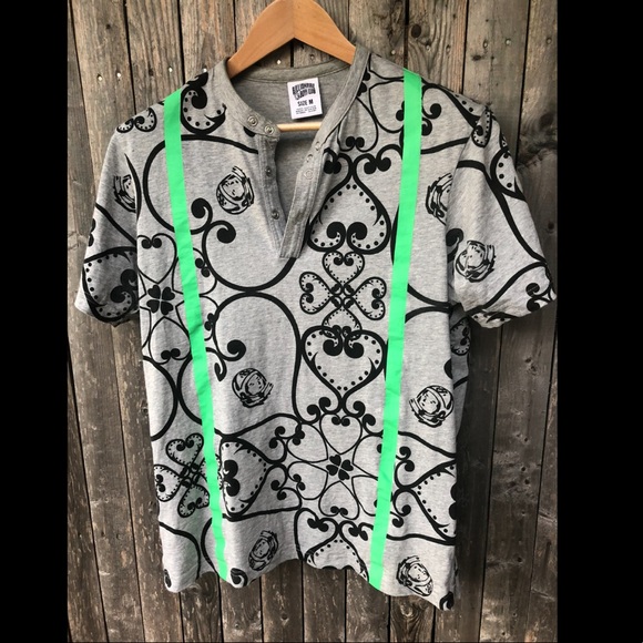 Billionaire Boys Club Hearts Iron Work motif Henley MED - Picture 3 of 12